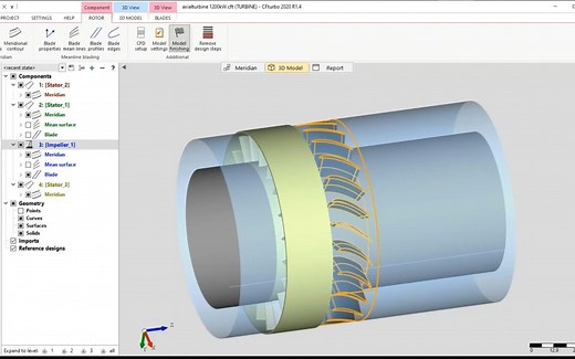 Turbine-01-CFturbo Design of an Axial, Single-Stage Turbine for a Rocket Turbopu