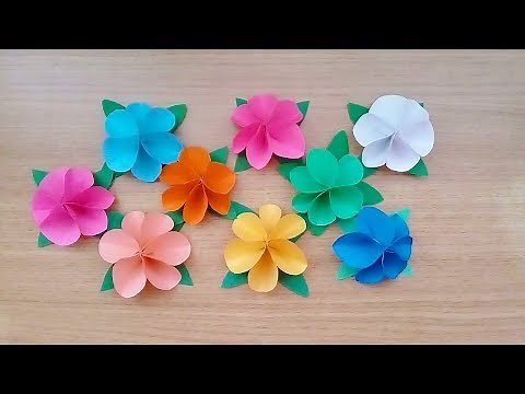 ♥HAZ FLORES CON HOJAS DE PAPEL - FACIL!♥DIY