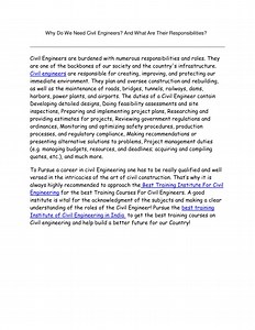 The Roles And Responsibility Of Civil Engineers - SlideServe