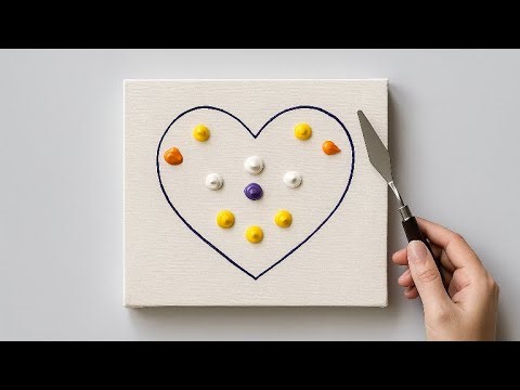 Heart Tree Sunset & Night Sky😍| Fantasy Acrylic Painting For Beginners | Satisfying