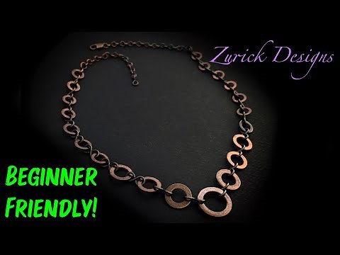 DIY Jewelry- Simple Copper Washer Necklace- Great For Beginners!
