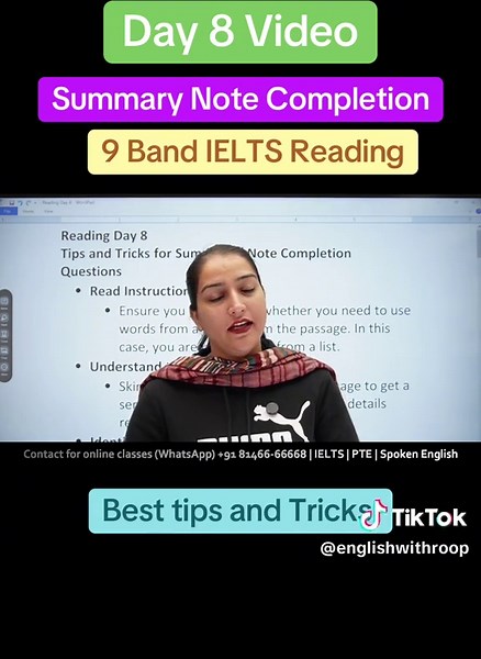 Master IELTS Reading: Summary Note Completion Tips