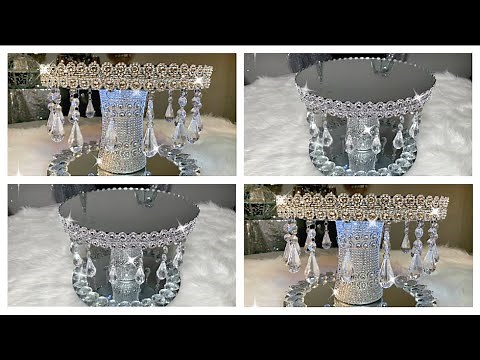 DIY DOLLAR TREE GLAM CAKE STAND