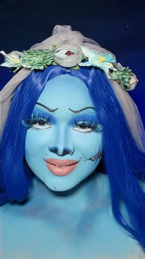 Corpse Bride 👰 💙 #31daysofhalloween #makeupartist #corpsebride