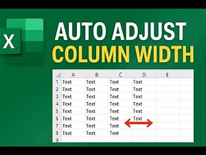 Adjust Column Size Automatically in Excel