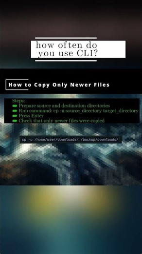 🐧 Linux CLI 🐧 How to Copy Only Newer Files 🐧 #shorts #KGROSShorts #HowToLinuxCLI