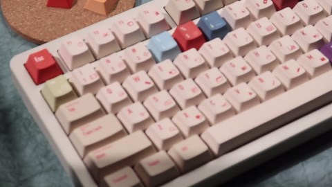Retro PBT Keycaps, Cherry Profile, Custom Mechanical Keyboard Keycaps Set, 129 Keys, Creamy Dye Sub, ANSI US Layout Compatible