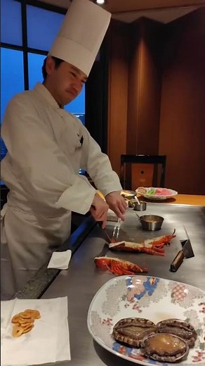 帝国ホテル東京 鉄板焼 嘉門 澤野シェフの妙技 活伊勢海老 2026年4月 Imperial Hotel Tokyo Teppanyaki KAMON Fresh Spiny Rock Lobster