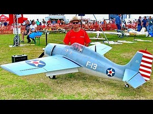 WOW !!! RC GRUMMAN F4F WILDCAT AMAZING DETAIL SCALE MODEL WARBIRD AIRPLANE FLIGHT DEMONSTRATION