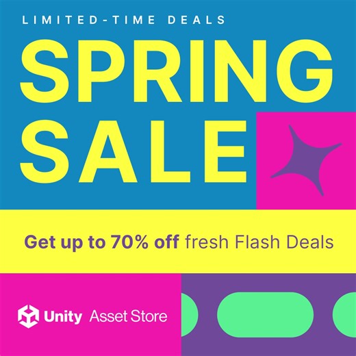 1.3K views · 32 reactions | May is here, and the flowers are in full bloom  That also means... it's time for our annual Spring Sale! Save 50% on 2D and 3D assets, tools, audio, and much more here: https://on.unity.com/3HZ08eR | Unity | Facebook