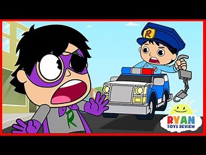 Ryan Police Officer helps find all the toys | Cartoon Animation for Children! - Videos For Kids