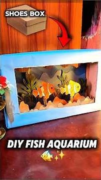DIY Shoebox Aquarium🐠✨️//#shorts #diy #fishaquarium #shortsfeed #trending