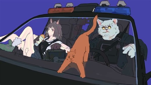 A cat wanders through work-in-progress illustrations. Nice concept in this indie Chinese animated short by Master Wang. Full film >> https://www.catsuka.com/news/2026-02-13/the-author-and-the-cat-in-an-unstable-mental-state-mp3 | Catsuka