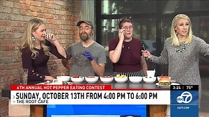 So...dang...hot! The Good Afternoon Arkansas crew sampled some peppers ahead of The Root Cafe's annual Hot Pepper Eating Contest. Instant regret. | KATV Channel 7