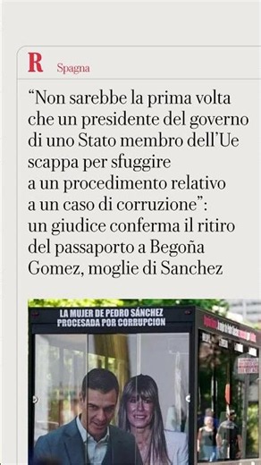 Ritirato il passaporto a Begoña Gomez per prevenire eventuali fughe dal Paese