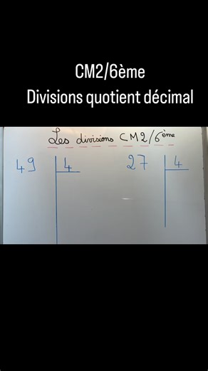 57 reactions · 21 shares | Voici une courte vidéo pour apprendre à faire des divisions « après la virgule » 1 division pour apprendre 2 divisions pour s’entraîner à la maison avec la correction détaillée  Bon travail les enfants  #college #primaire #lescoursdesandra #maths #divisions #cm2 #6eme | Les cours de Sandra | Facebook