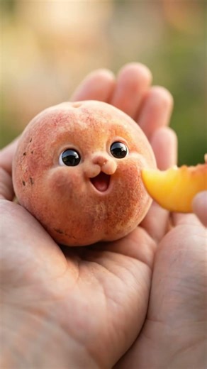 2 Ultra Realistic Kawaii Peach 🍑 Satisfying Macro Food Animation Oddly Cute & Relaxing