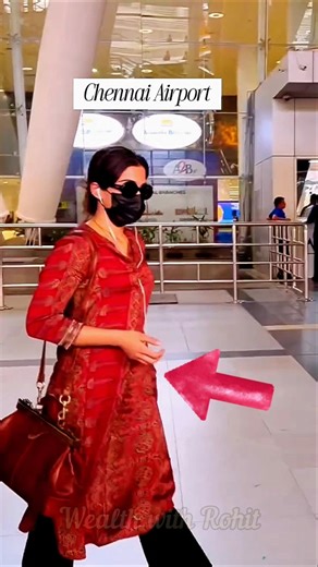 Rashmika Mandanna Stuns in a Gorgeous JAYPORE Kurta at Chennai Airport | ₹9,000 ✨ #rashmikamandanna