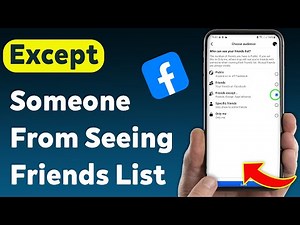 How To Except Someone From Seeing Friends List On Facebook (Updated)