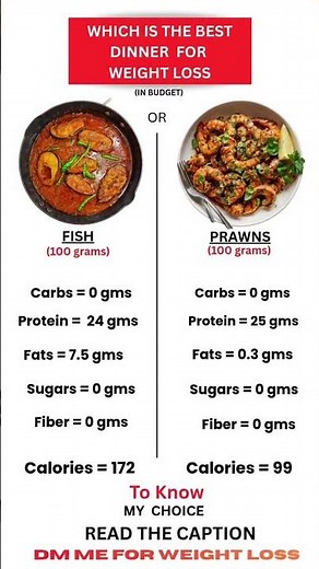 Fish vs Prawns: Which is the best Dinner for weight loss #fatburningsecrets #weightlossdiet