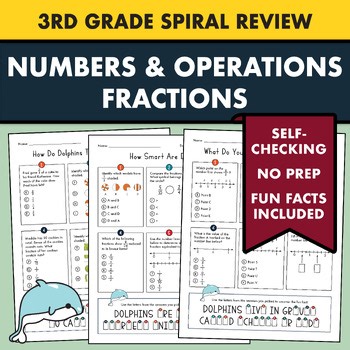 3rd Grade Math Spiral Review | Numbers & Operations - Fractions