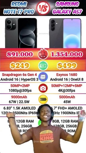 Redmi Note 17 Pro vs Samsung A57😱😱#redminote17pro #redminote17 #samsunga57