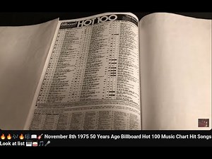 🔥🔥🎶🔥🎼📖🎸 November 8th 1975 50 Years Ago Billboard Hot 100 Music Chart Hit Songs Look at list 🎹🥁🎵🎤
