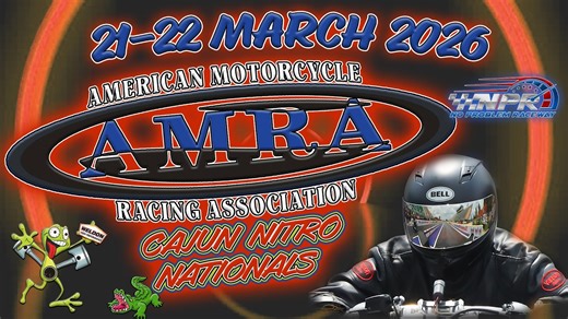 FREE Motorcycle Drag Racing Livestream: The American Motorcycle Racing Association 2026 Cajun Nitro Nationals - Season Opener, Nitro Harleys, Fastest Baggers - Saturday - BangShift.com