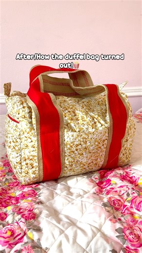Popcorn duffel bag (Simplicity 2274) 🍿 #shorts #sewing