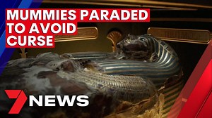 163K views · 423 reactions | Fears of an ancient curse have prompted an extravagant production in Egypt. No expense was spared for the ‘March of the Mummies’ as the great pharaohs were paraded through Cairo en route to their new museum home. 7NEWS at 6pm | www.7NEWS.com.au #7NEWS | 7NEWS Adelaide | Facebook