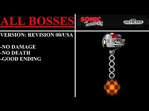 Sonic the Hedgehog [Rev 00/USA] (Sega Genesis) - (All Bosses)