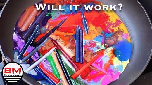 I melted 500 crayons — here’s what happened! 🎨