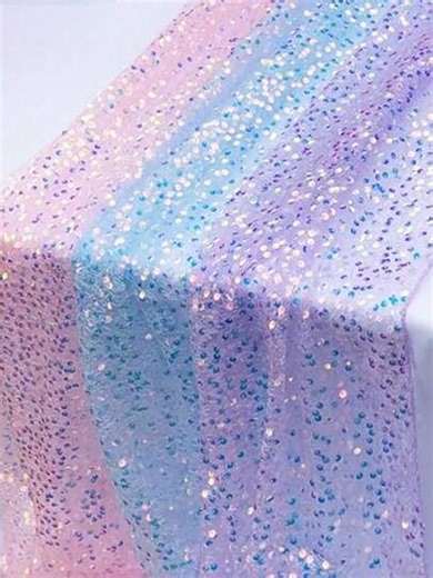 1pc Sequin Table Runner In Pink/Purple/Light Blue/White, Suitable For Baby Shower Party Tablecloth, Rectangular Shiny Sequin Table Decor For Baby Boy Or Girl Birthday Party, Nursery Decor, Baby Shower Decorations, Mermaid Theme 1st Birthday Gender Reveal Decor, Photo Backdrop, Baby Shower Party Favors | SHEIN
