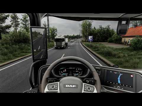 4K Realistic Ultra Graphic DAF in Latvia |Euro Truck Simulator 2 1.57 Snowymoon Mods Gameplay