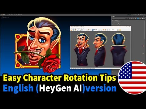 Easy Character Rotation Tips! Spine 2D. English Version. HeyGen.