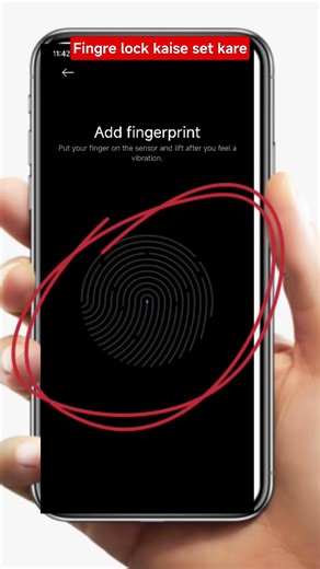 fingerprint lock|| how to set fingerprint lock#shorts