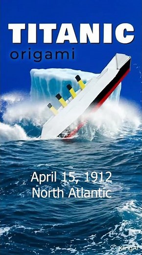 TITANIC sinks! Paper Titanic Origami Sinks!