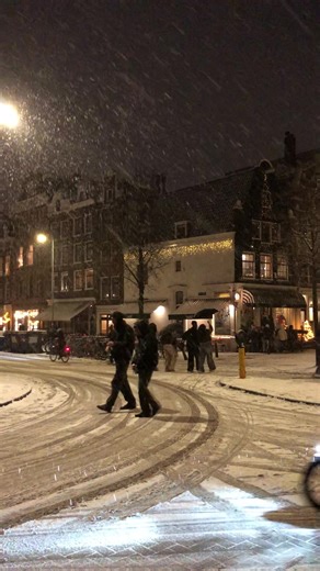 It is snowing a lot in my neighborhood today 😃 Real winter wonderland in Amsterdam. So romantic 🥰 #snow #winterscenery #amsterdam #snowflakes #wintermagic