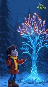 The Magical Blue Tree 🌲✨ | Heart Touching Winter Story | Must Watch! #cartoon #kidsstory