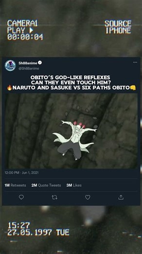 Obito’s God-Like Reflexes! Naruto & Sasuke Team Up #nobatidao #firtana #flipbook