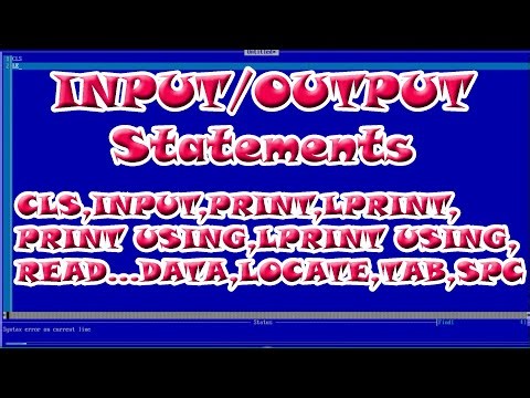 #QBASIC || INPUT/OUTPUT Statements || A Complete Computer Guide || KD Production