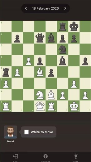 Solving daily puzzle 18-02-26 #chess