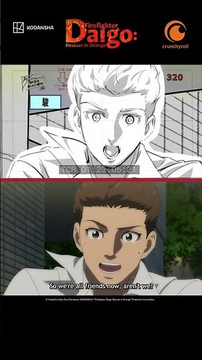 A look at the animatic and final work from Firefighter Daigo: Rescuer in Orange 👨‍🚒🔥 #anime #shorts