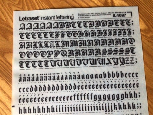 Vintage Unused Letraset Dry Transfer Lettering: Sheet IL4697 Agincourt 54pt Black - Etsy