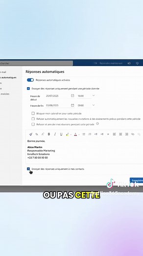 Créer un message d'absence sur Outlook facilement