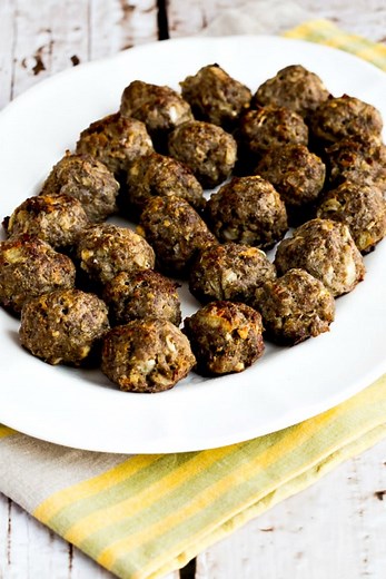 Baked Greek Meatballs with Feta