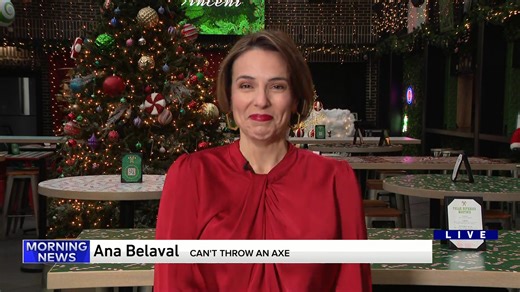 Ana Belaval addresses her ax-throwing fail on Around Town yesterday🪓 | WGN Morning News