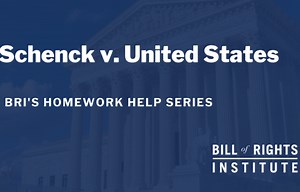 What was Supreme Court case Schenck v. United States, homework help