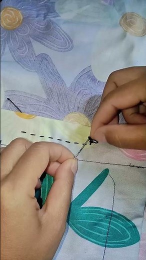 make a locking knot with thread that is too short#sewingtutorial #sewingblogger #sewingforbeginners