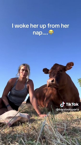 Grumpy Cow 😂@Barstool Outdoors (Via:@Funnyfarm)